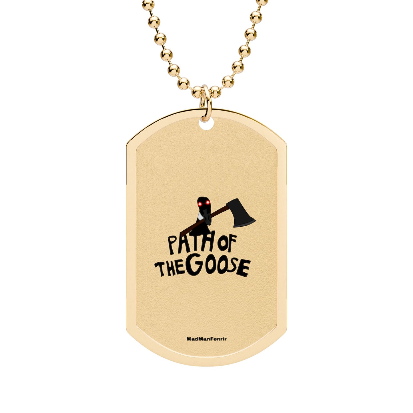 Path of the Goose Dog Tag with Chain