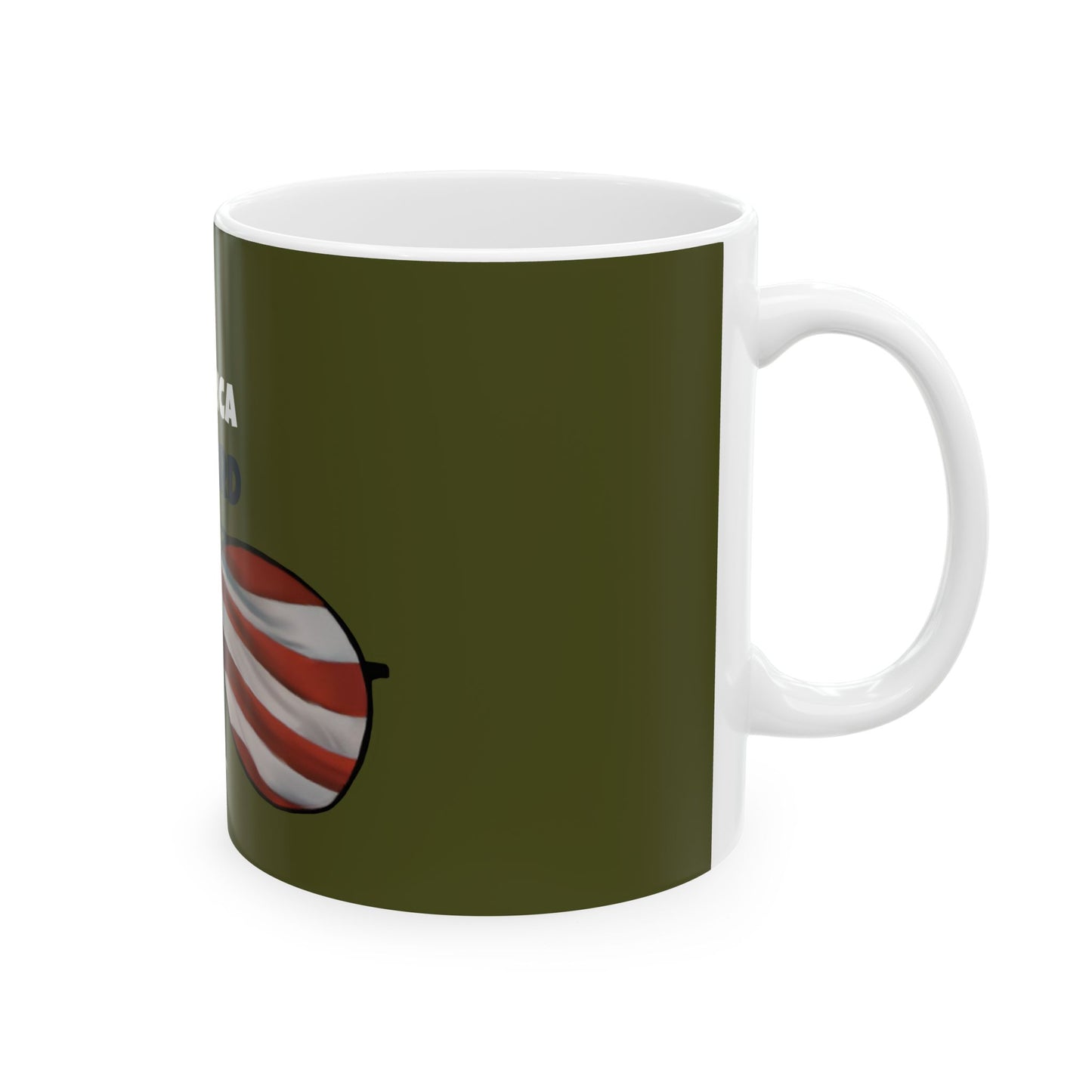 The AMERICA WIZARD Glasses & Flag Mug