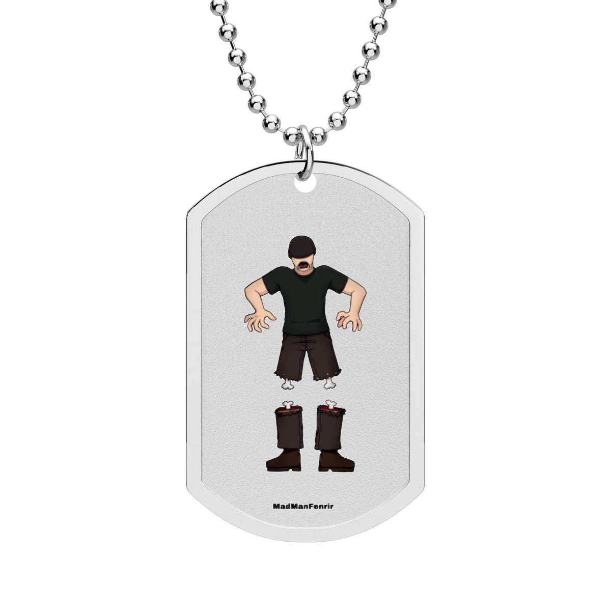 Kneeus Begonus Dog Tag with Chain