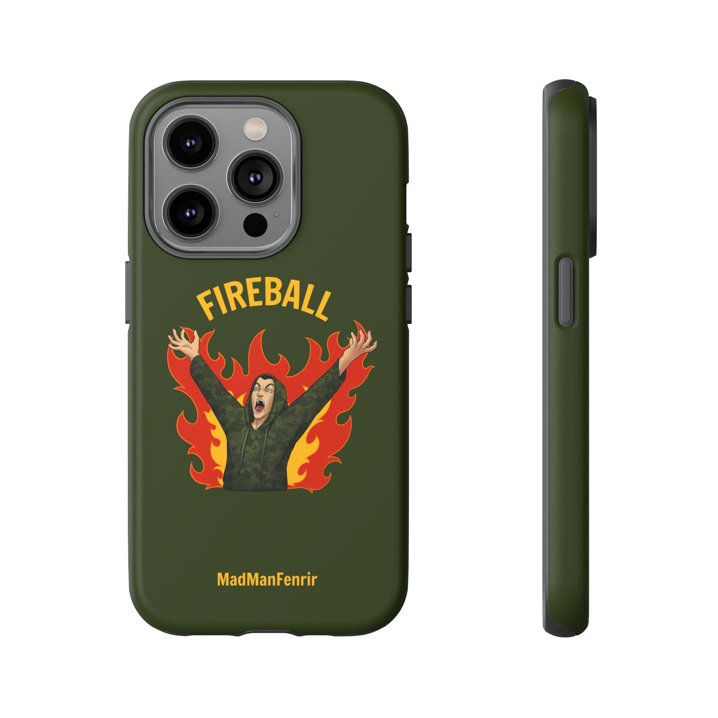 Tholdren Fireball iPhone or Galaxy Tough Phone Case