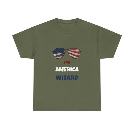 The America Wizard Glasses & Flag T-Shirt