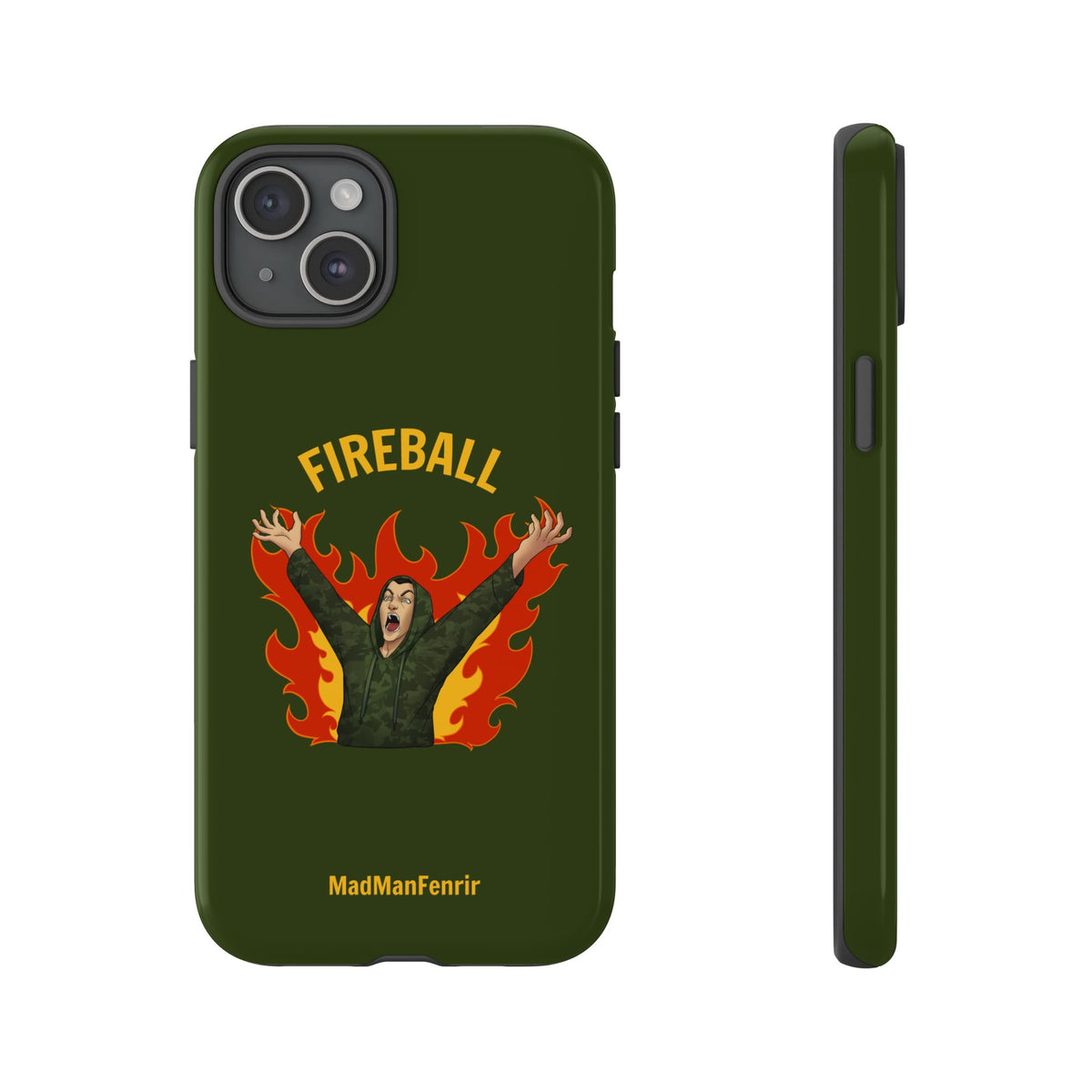 Tholdren Fireball iPhone or Galaxy Tough Phone Case
