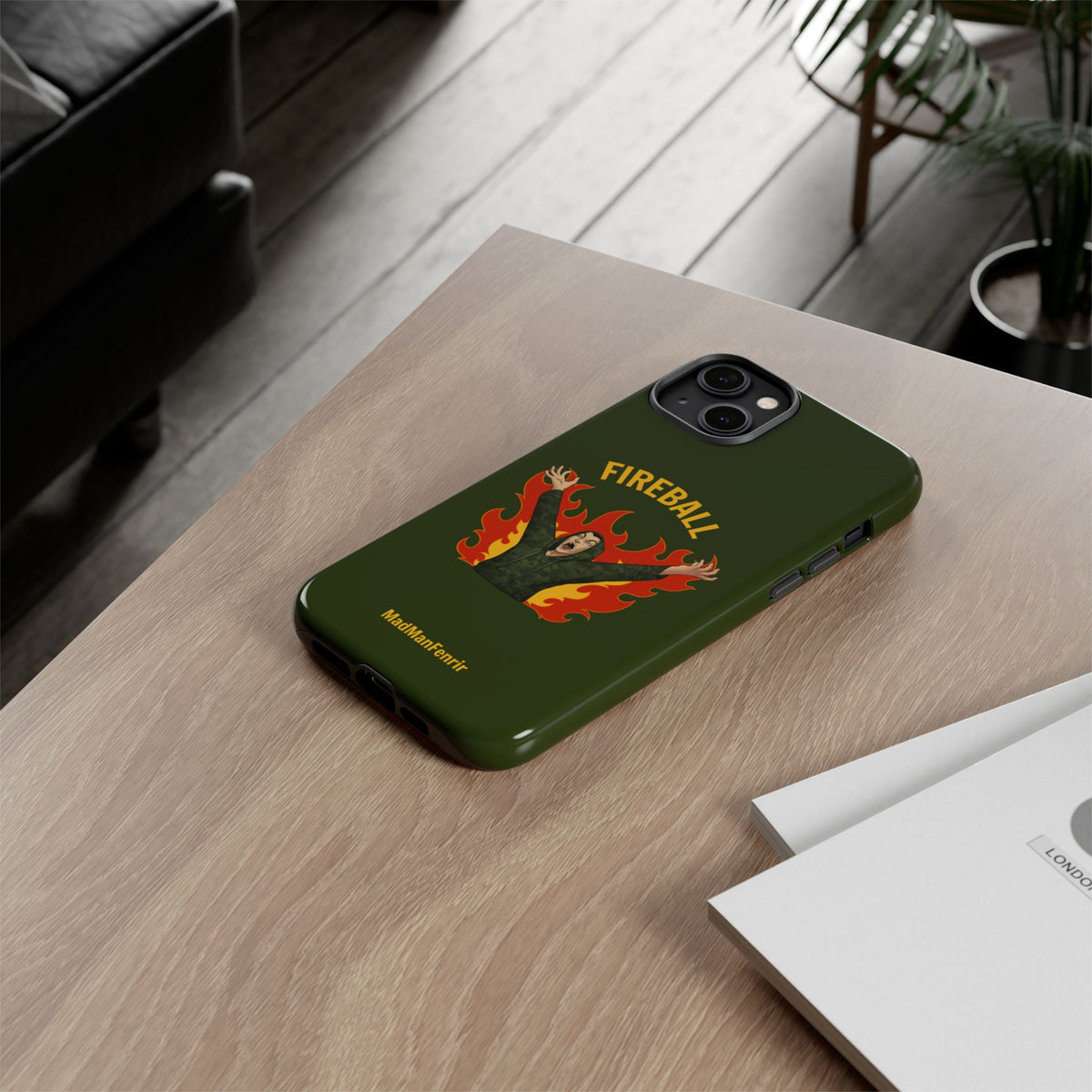 Tholdren Fireball iPhone or Galaxy Tough Phone Case