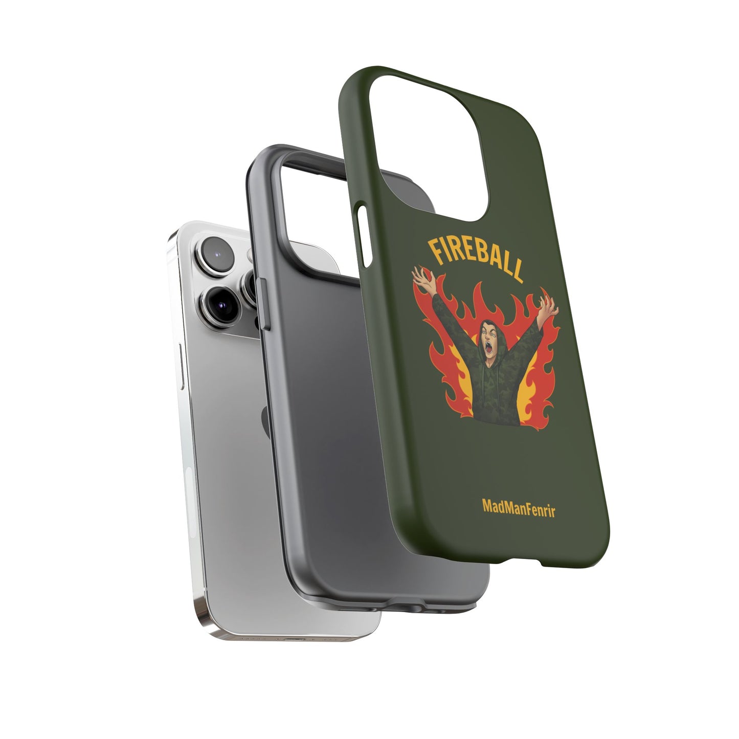 Tholdren Fireball iPhone or Galaxy Tough Phone Case