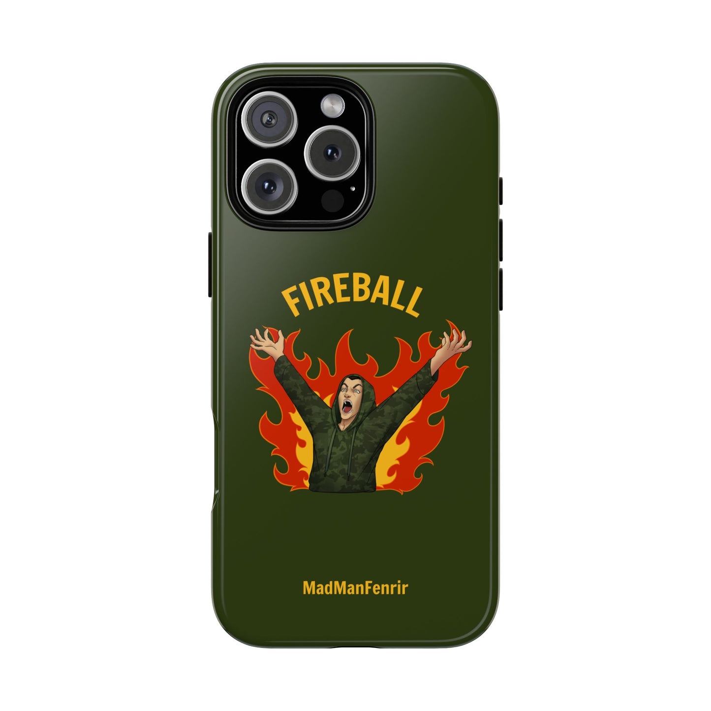 Tholdren Fireball iPhone or Galaxy Tough Phone Case