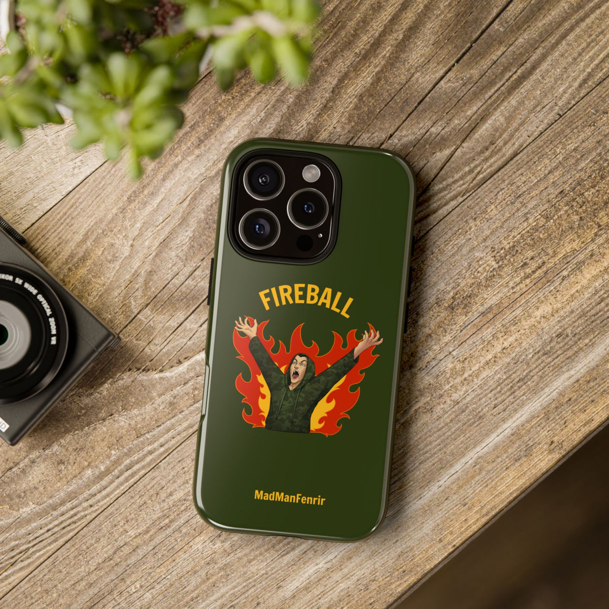 Tholdren Fireball iPhone or Galaxy Tough Phone Case