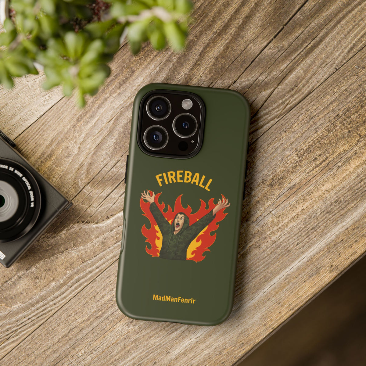 Tholdren Fireball iPhone or Galaxy Tough Phone Case