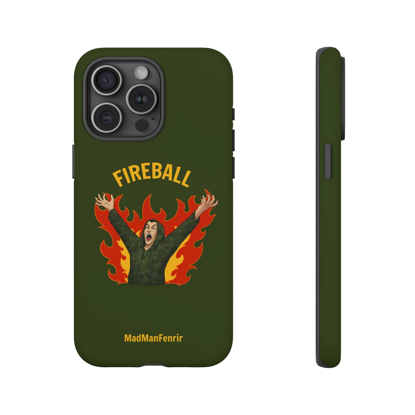 Tholdren Fireball iPhone or Galaxy Tough Phone Case