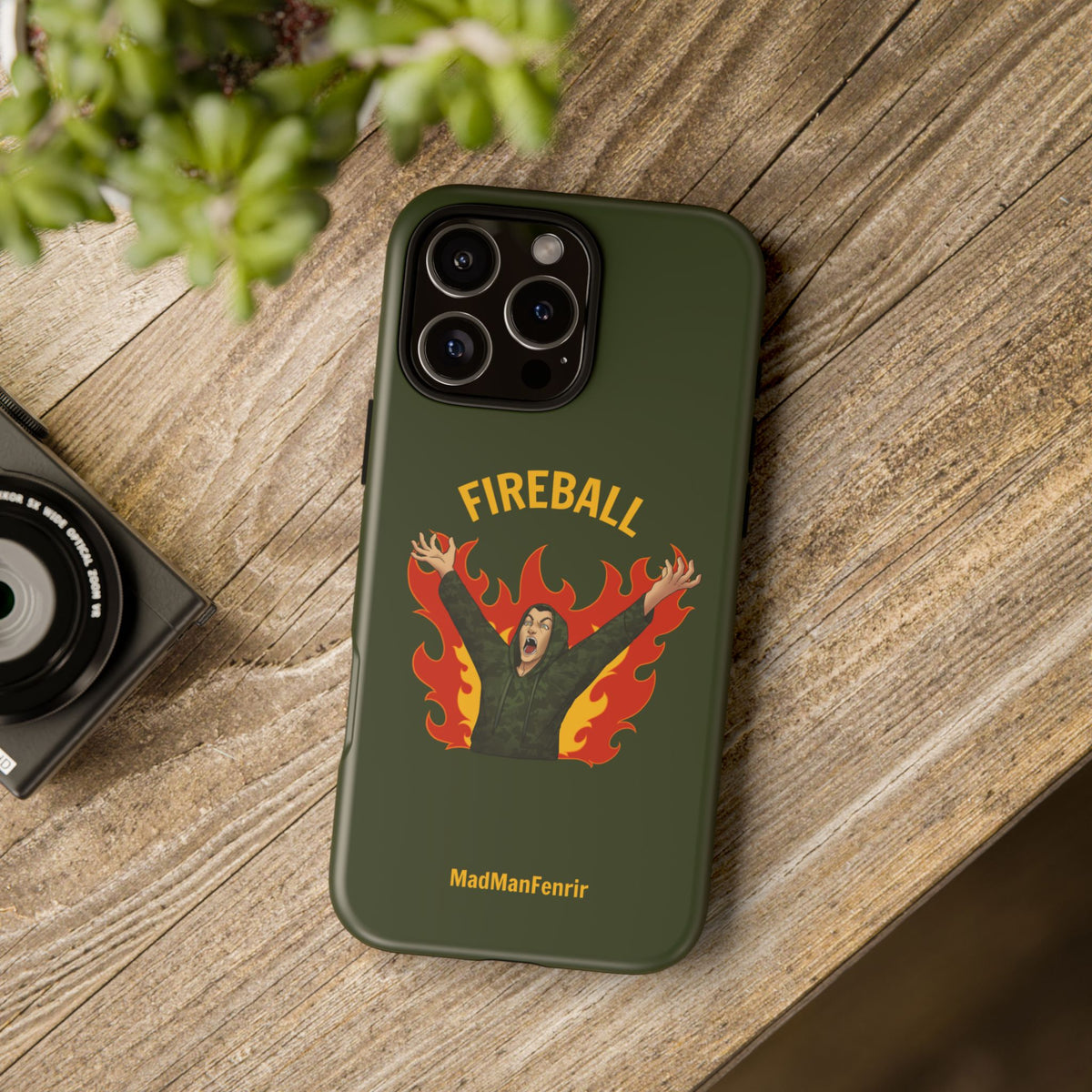 Tholdren Fireball iPhone or Galaxy Tough Phone Case