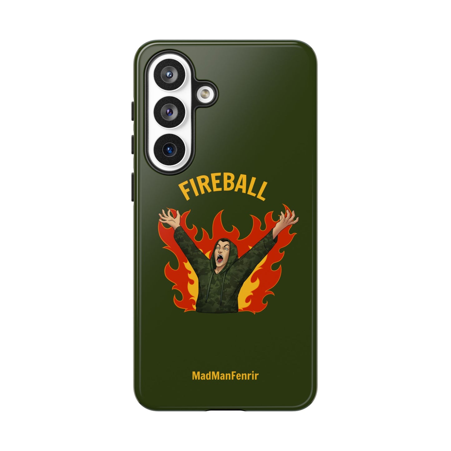 Tholdren Fireball iPhone or Galaxy Tough Phone Case