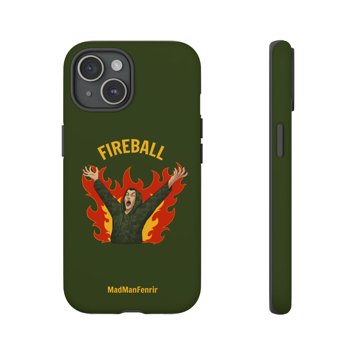 Tholdren Fireball iPhone or Galaxy Tough Phone Case