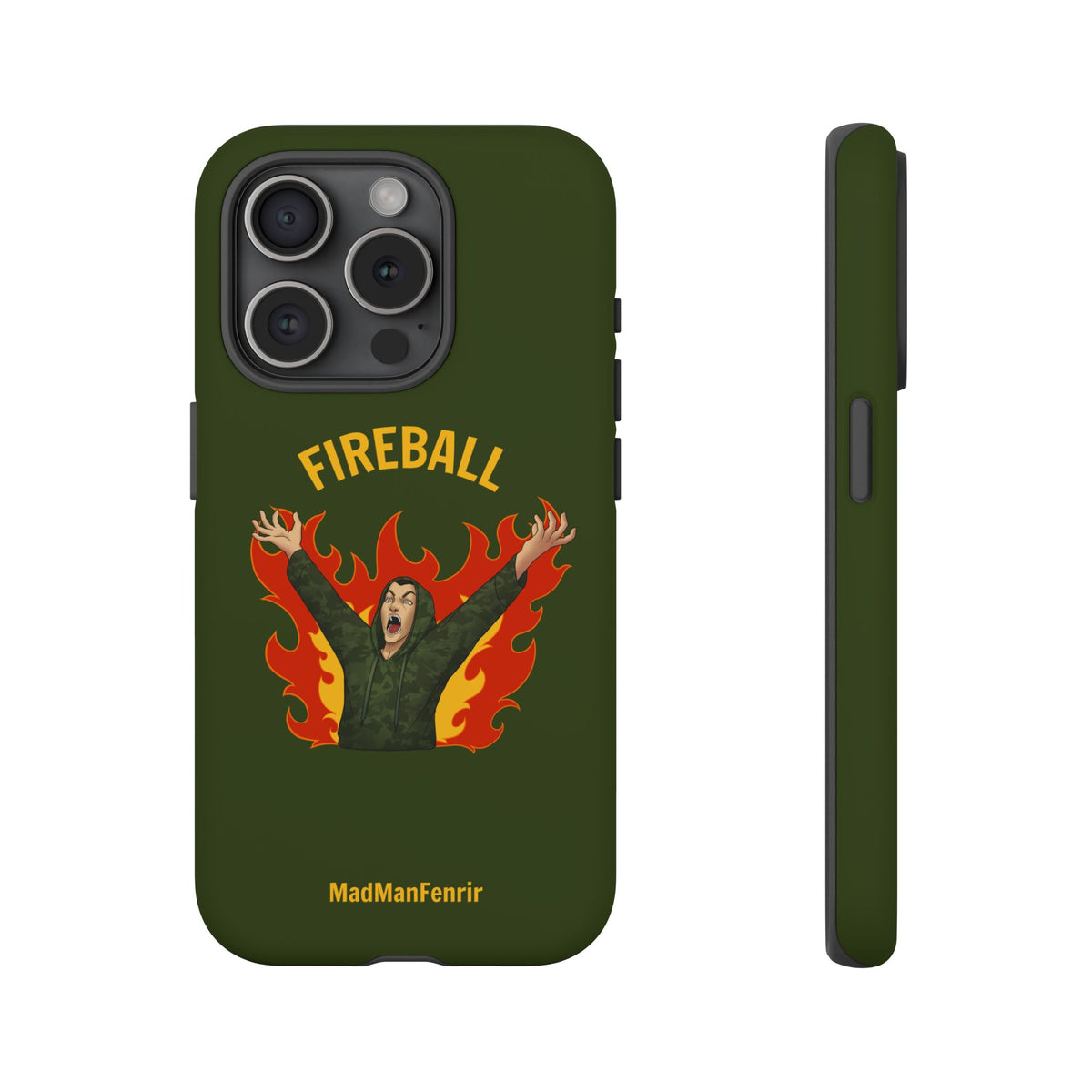 Tholdren Fireball iPhone or Galaxy Tough Phone Case