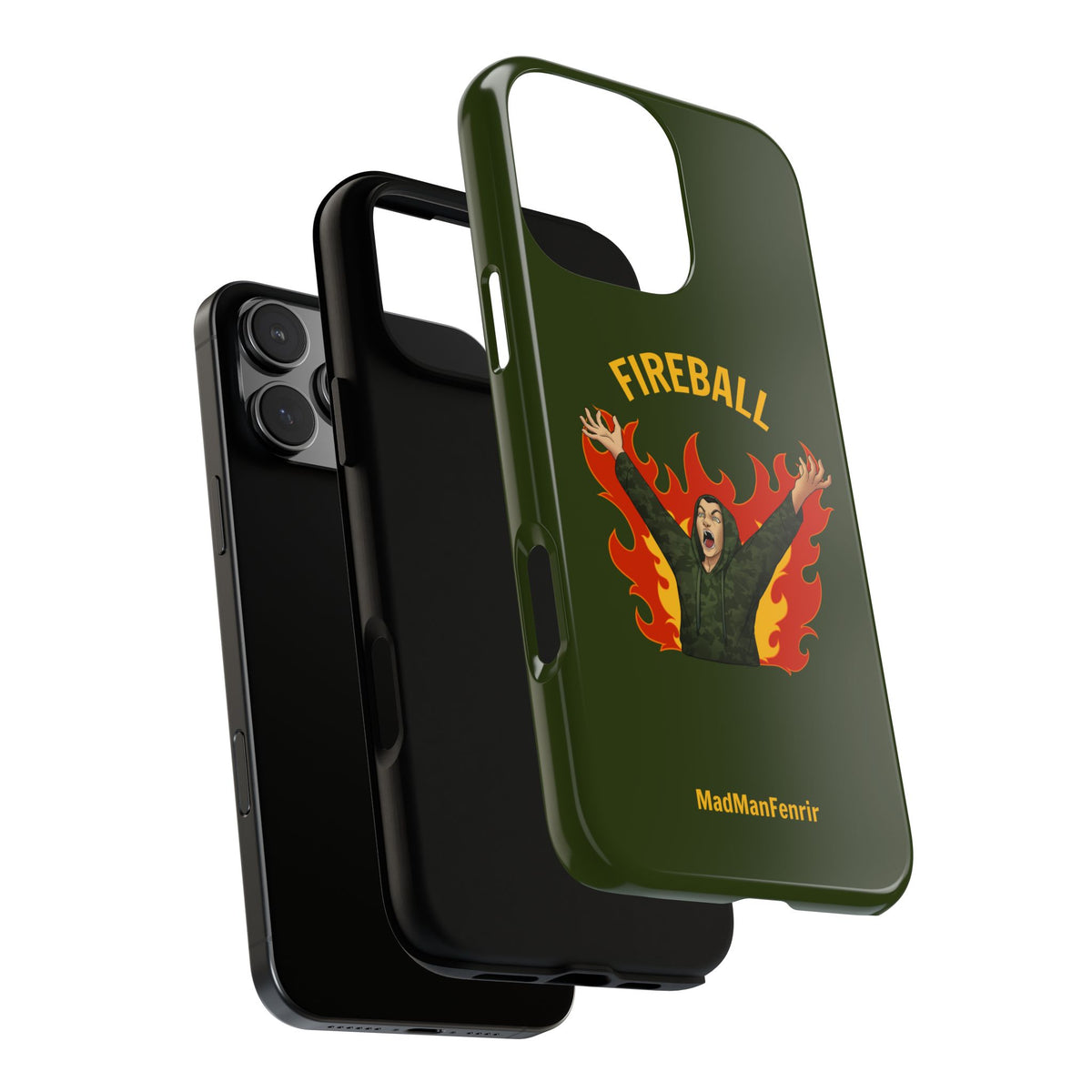 Tholdren Fireball iPhone or Galaxy Tough Phone Case