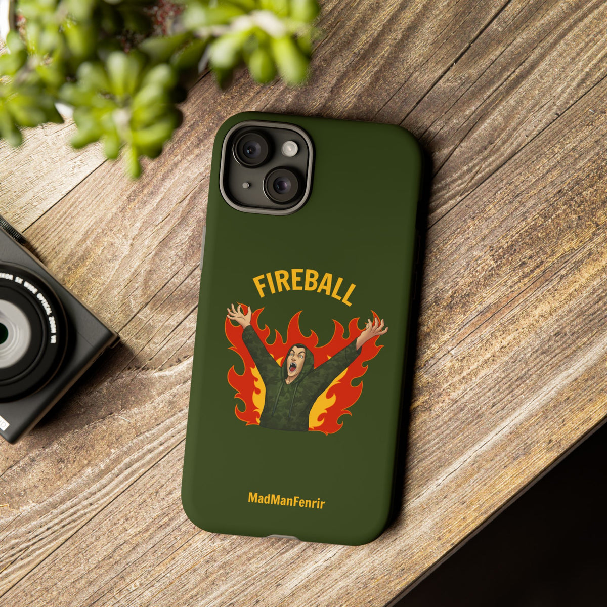 Tholdren Fireball iPhone or Galaxy Tough Phone Case