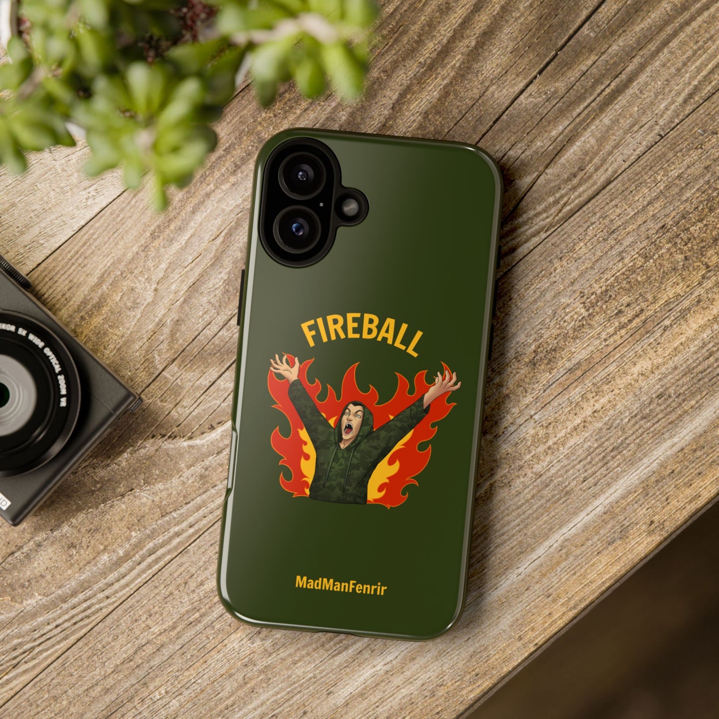Tholdren Fireball iPhone or Galaxy Tough Phone Case