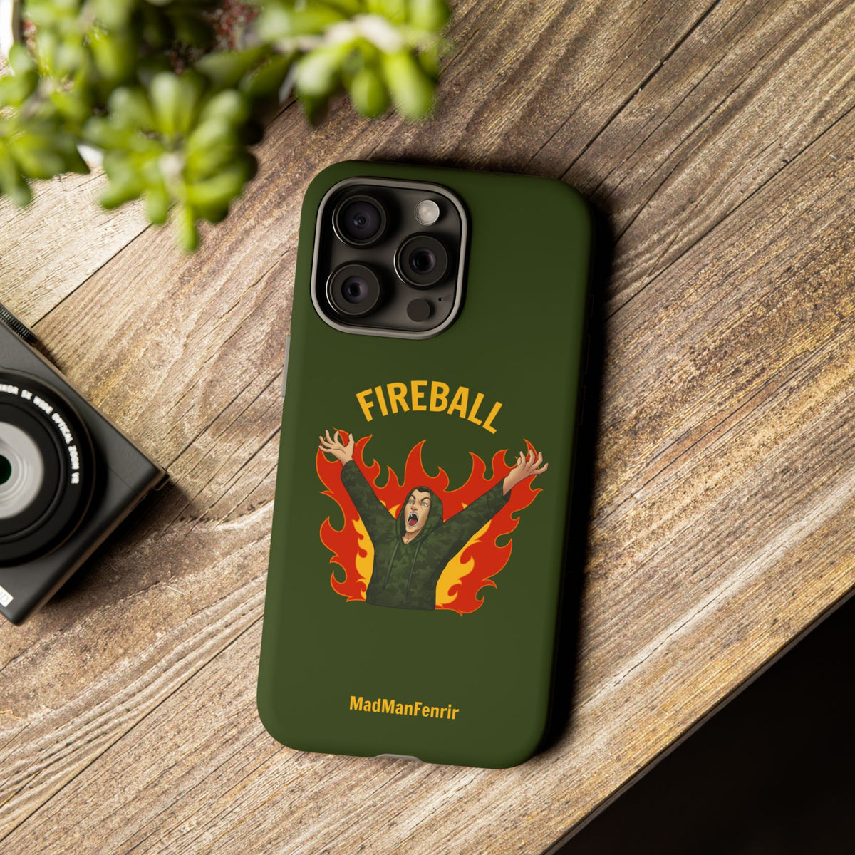 Tholdren Fireball iPhone or Galaxy Tough Phone Case