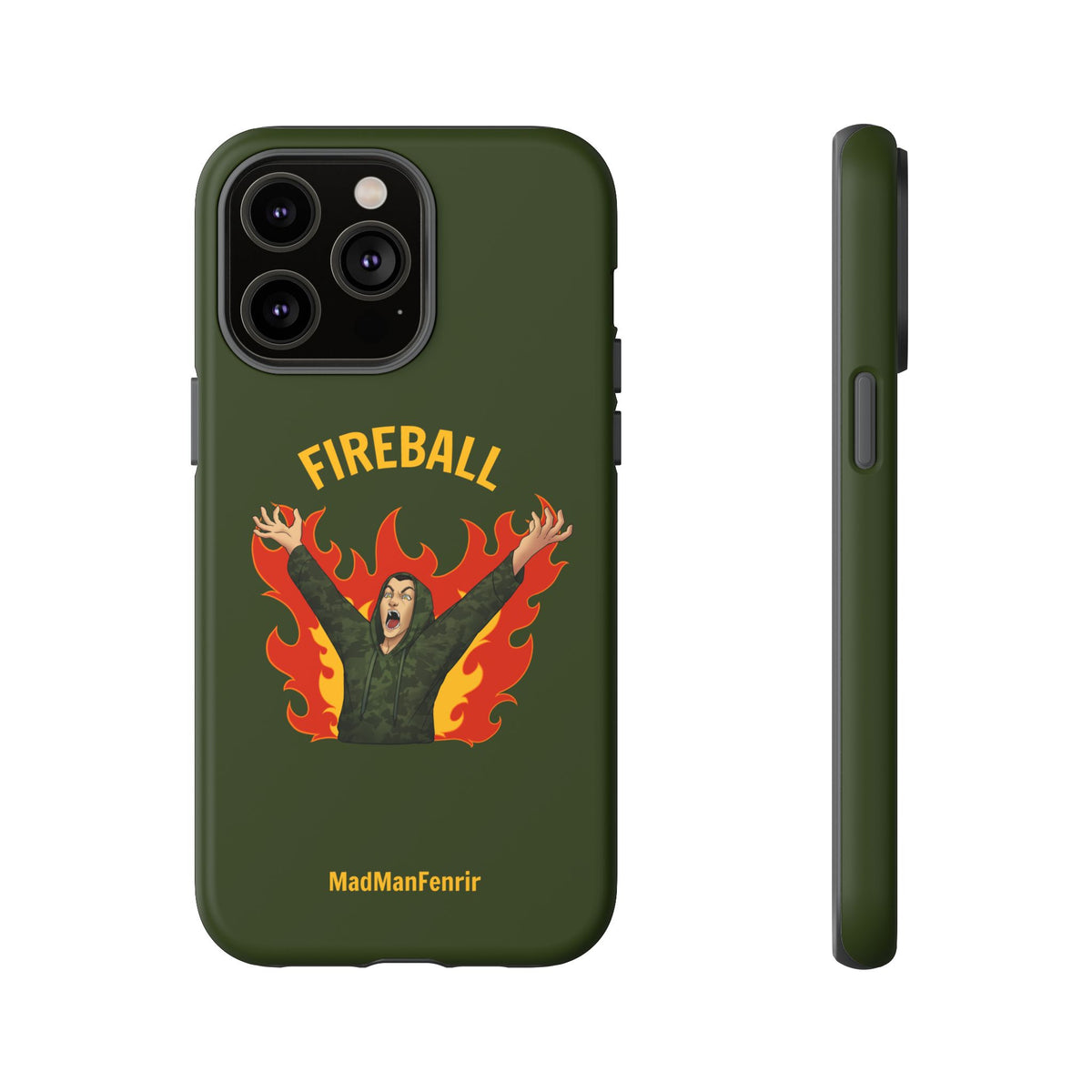 Tholdren Fireball iPhone or Galaxy Tough Phone Case