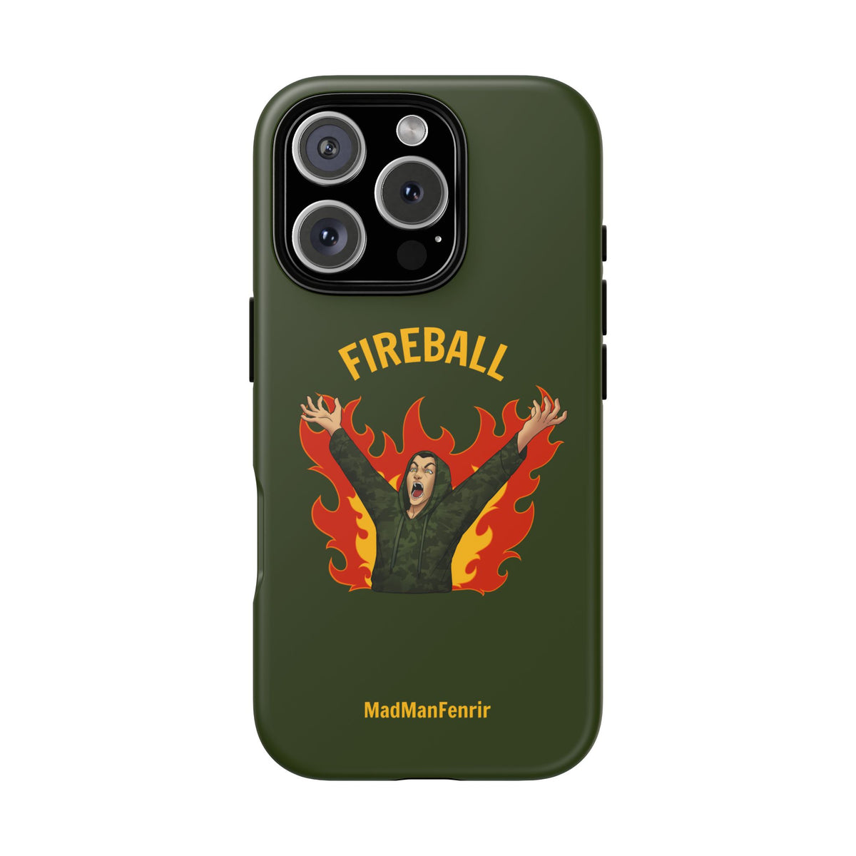 Tholdren Fireball iPhone or Galaxy Tough Phone Case