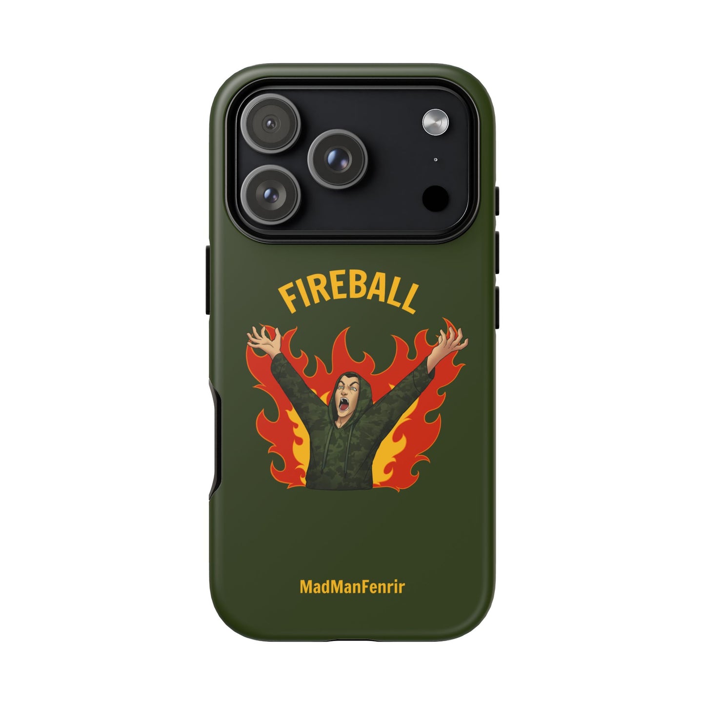 Tholdren Fireball iPhone or Galaxy Tough Phone Case