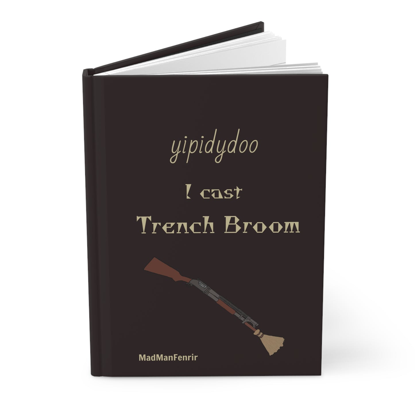 yipidydoo I CAST Trench Broom Lined Notebook
