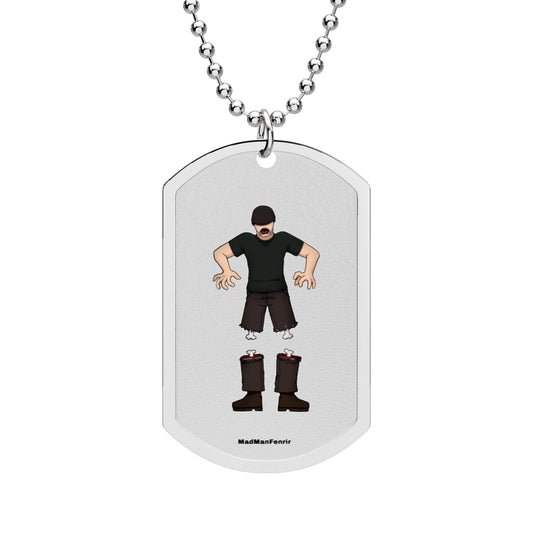 Kneeus Begonus Dog Tag with Chain