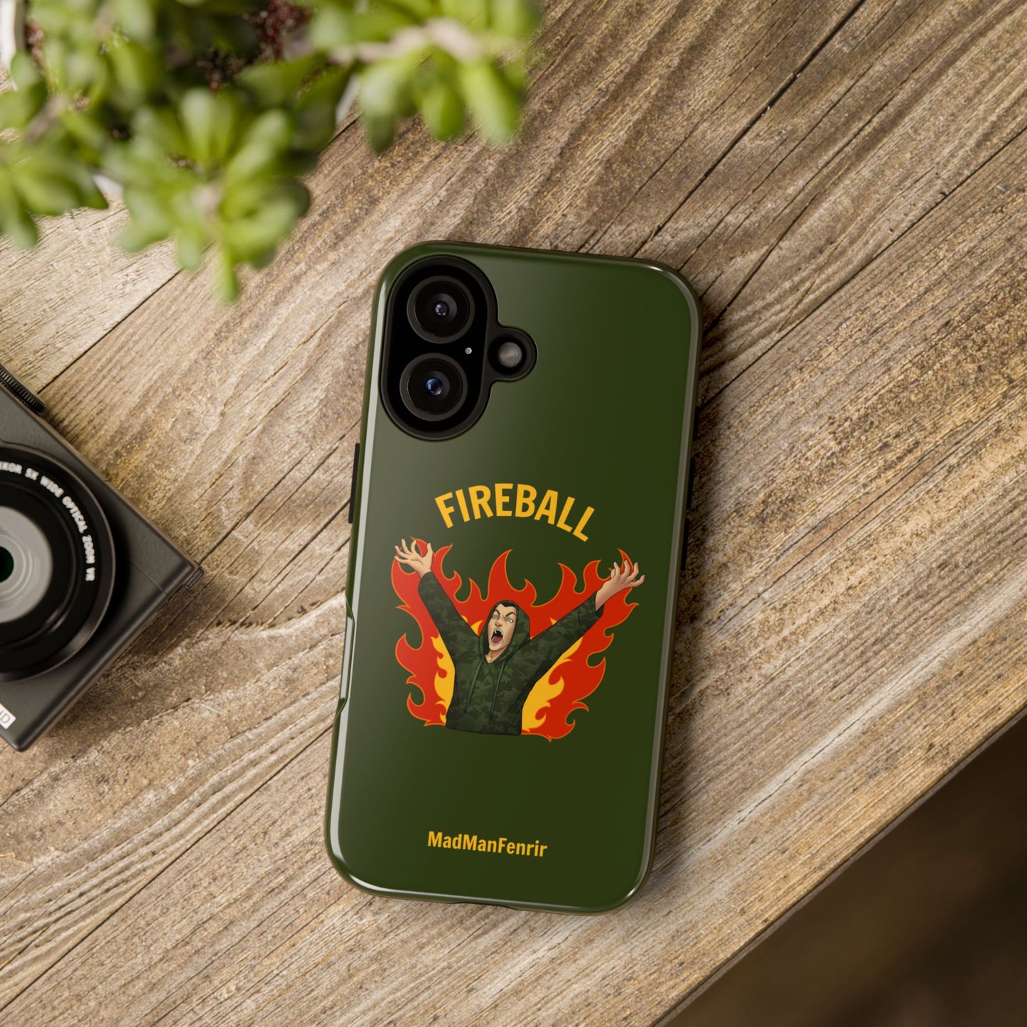 Tholdren Fireball iPhone or Galaxy Tough Phone Case