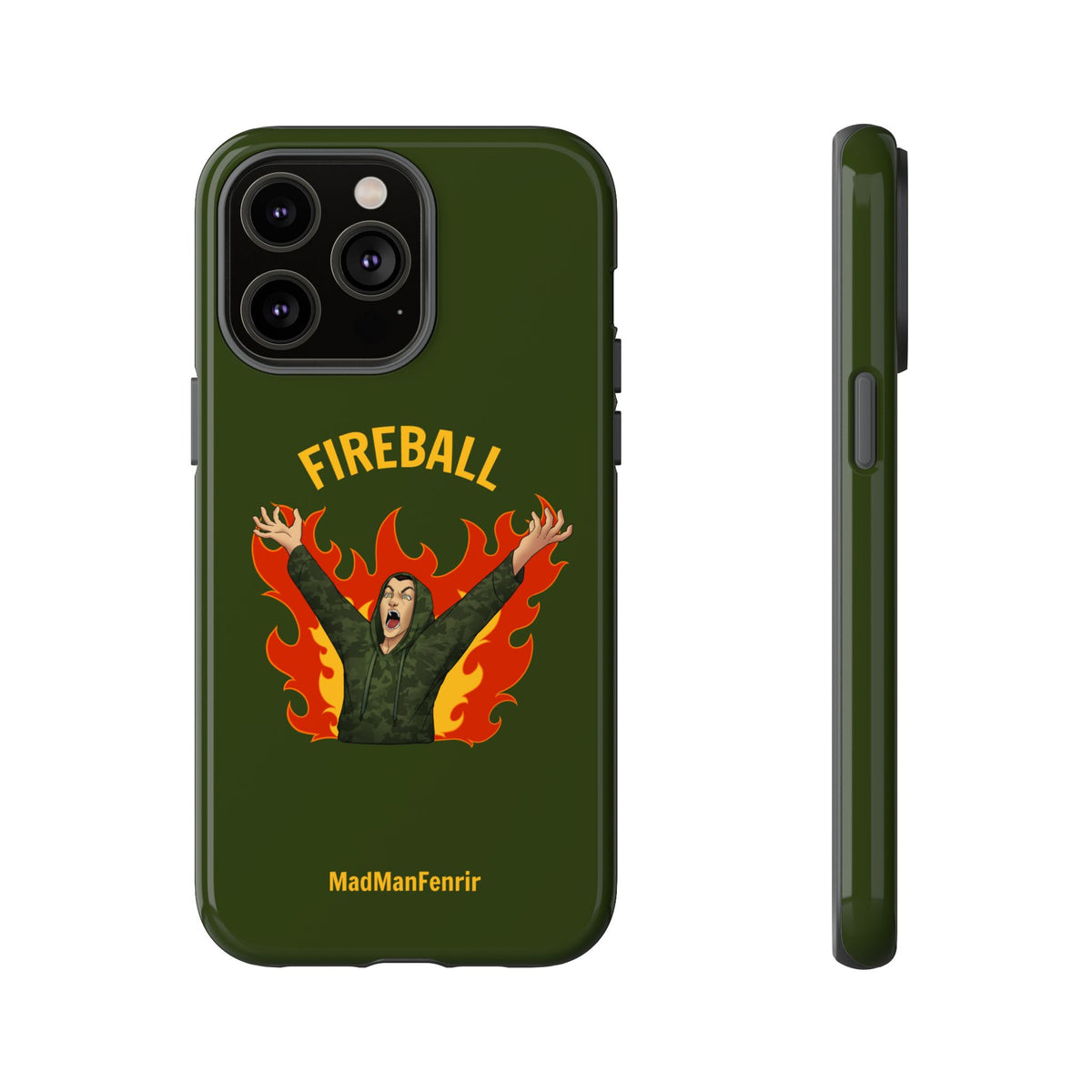 Tholdren Fireball iPhone or Galaxy Tough Phone Case