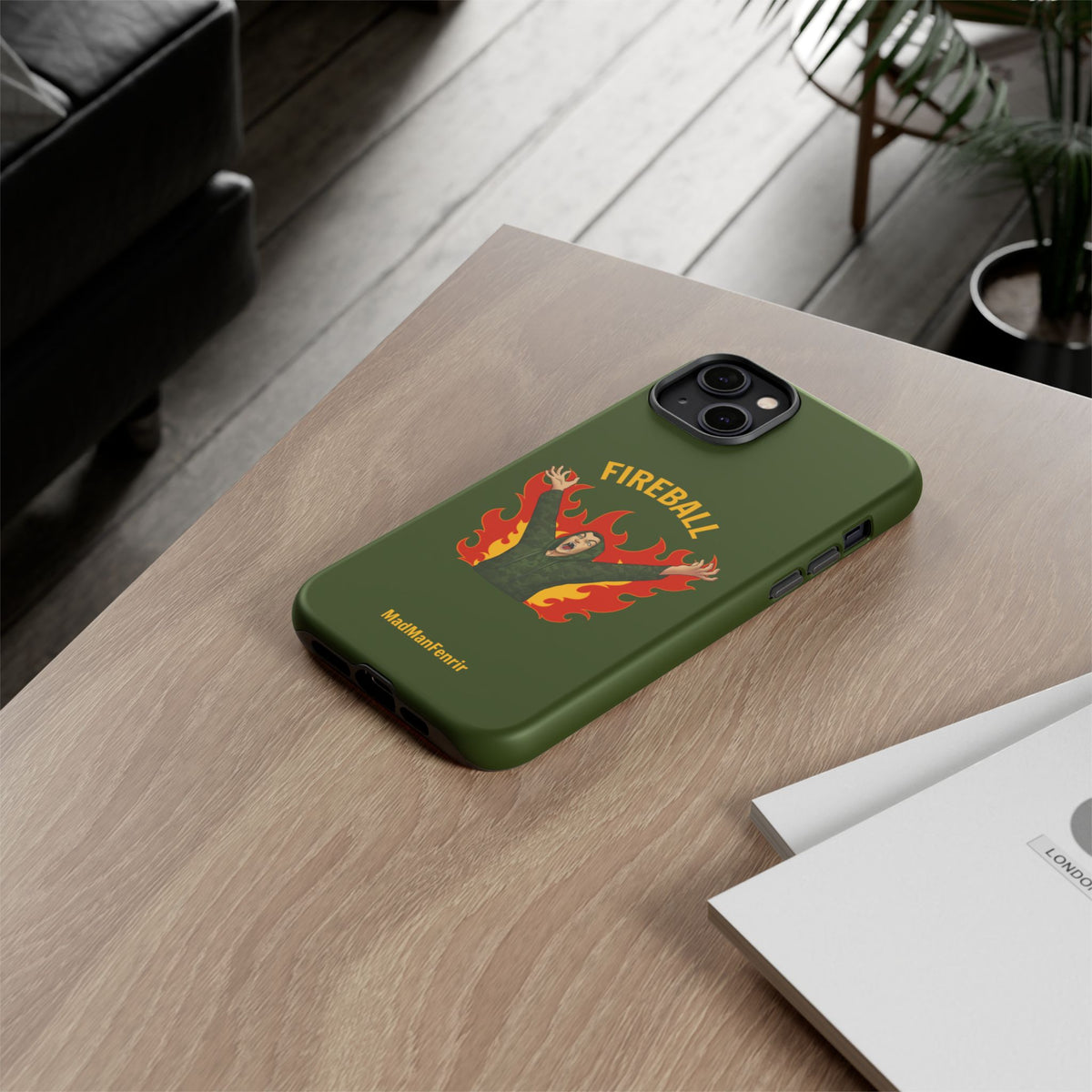 Tholdren Fireball iPhone or Galaxy Tough Phone Case