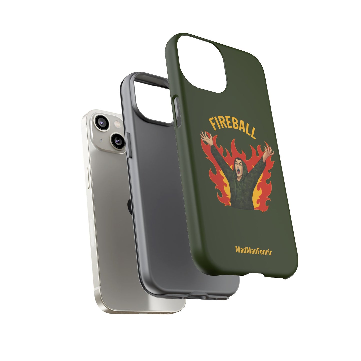 Tholdren Fireball iPhone or Galaxy Tough Phone Case