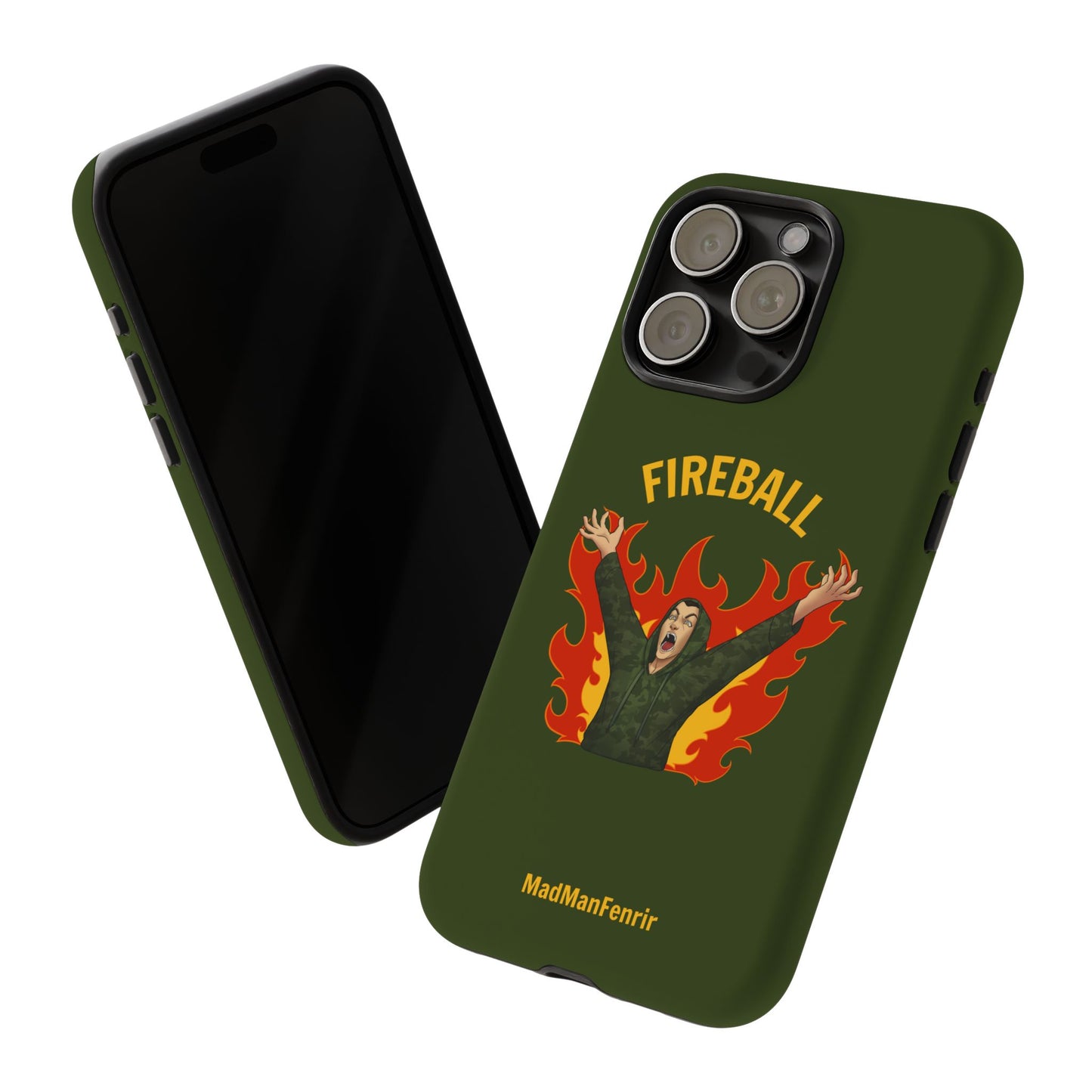 Tholdren Fireball iPhone or Galaxy Tough Phone Case