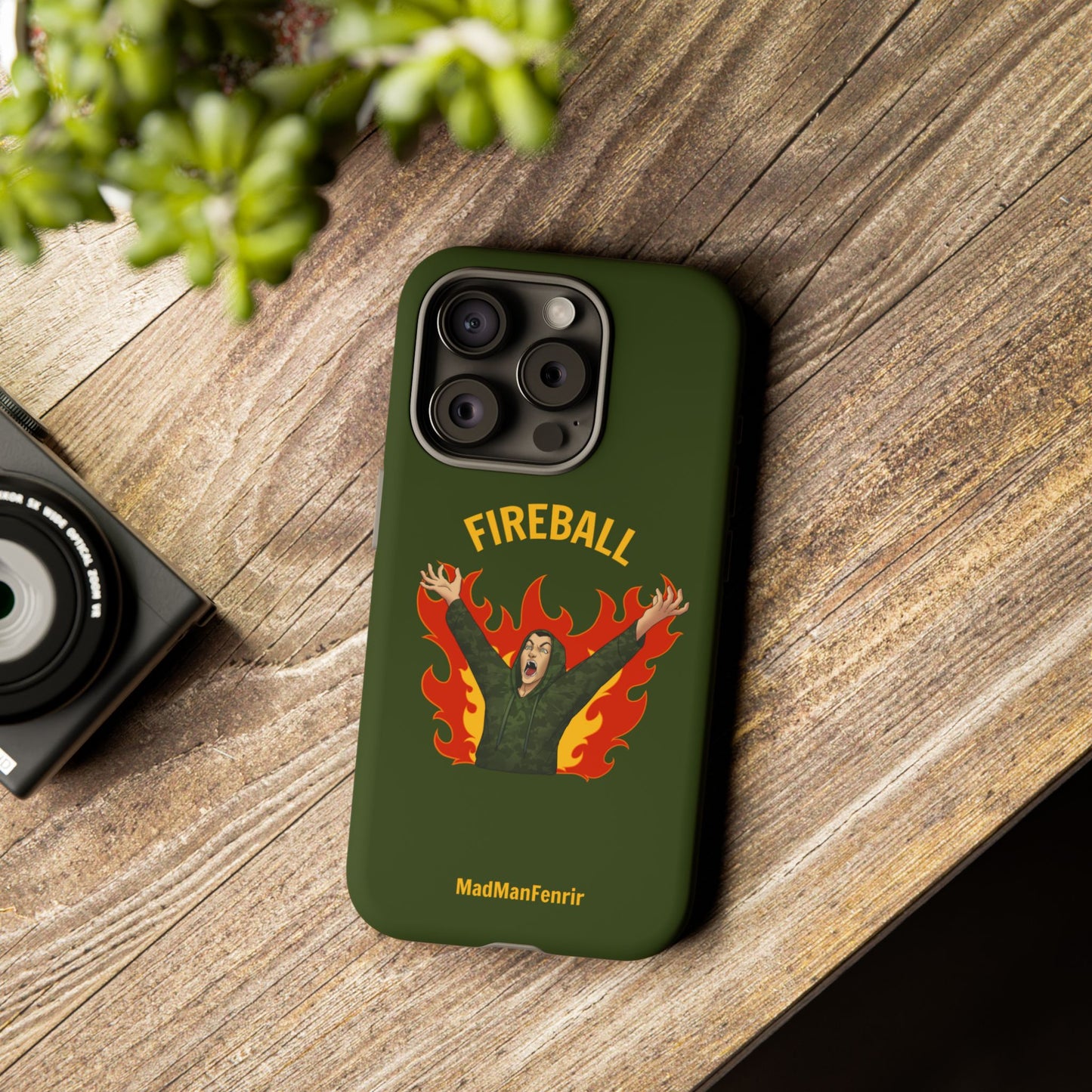 Tholdren Fireball iPhone or Galaxy Tough Phone Case