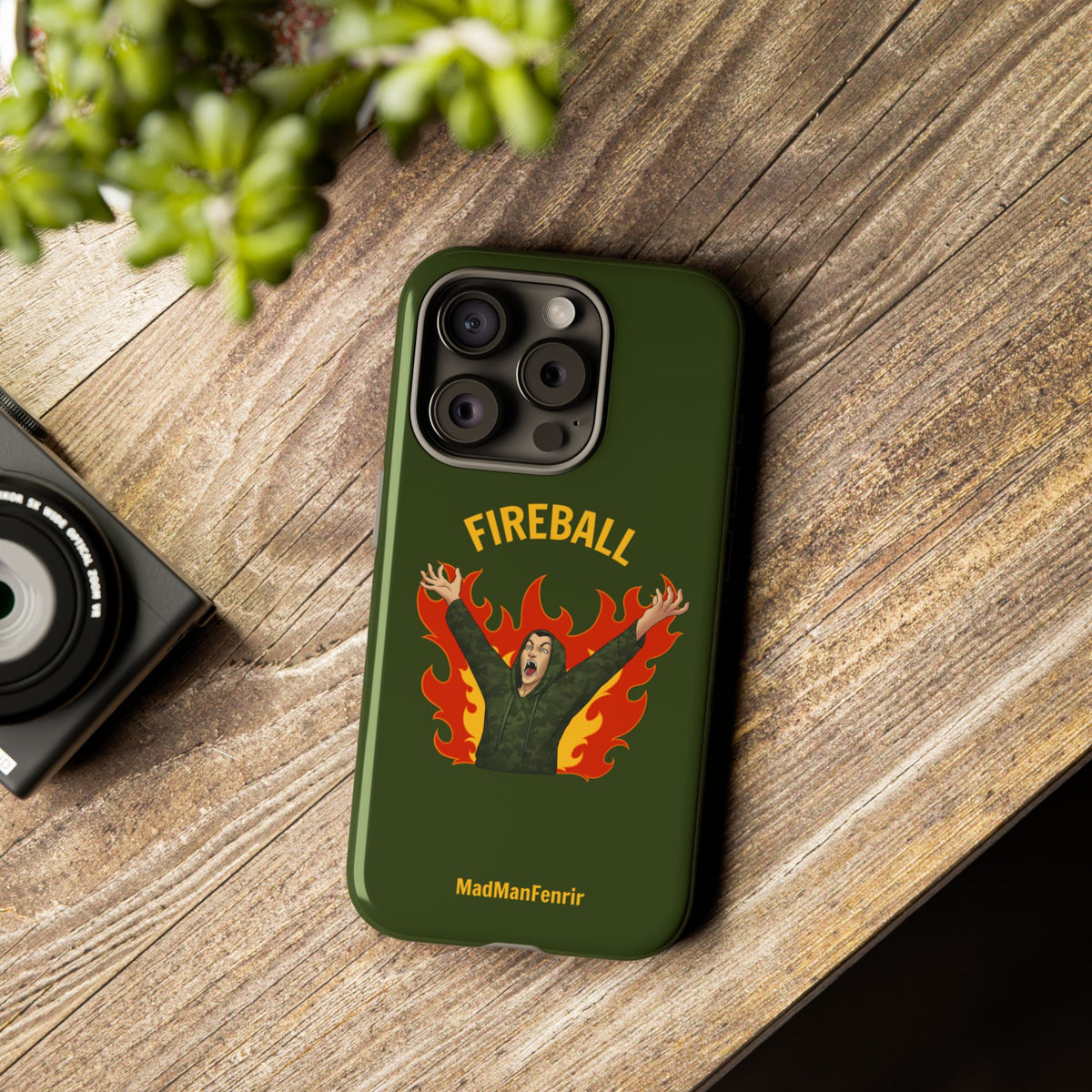 Tholdren Fireball iPhone or Galaxy Tough Phone Case