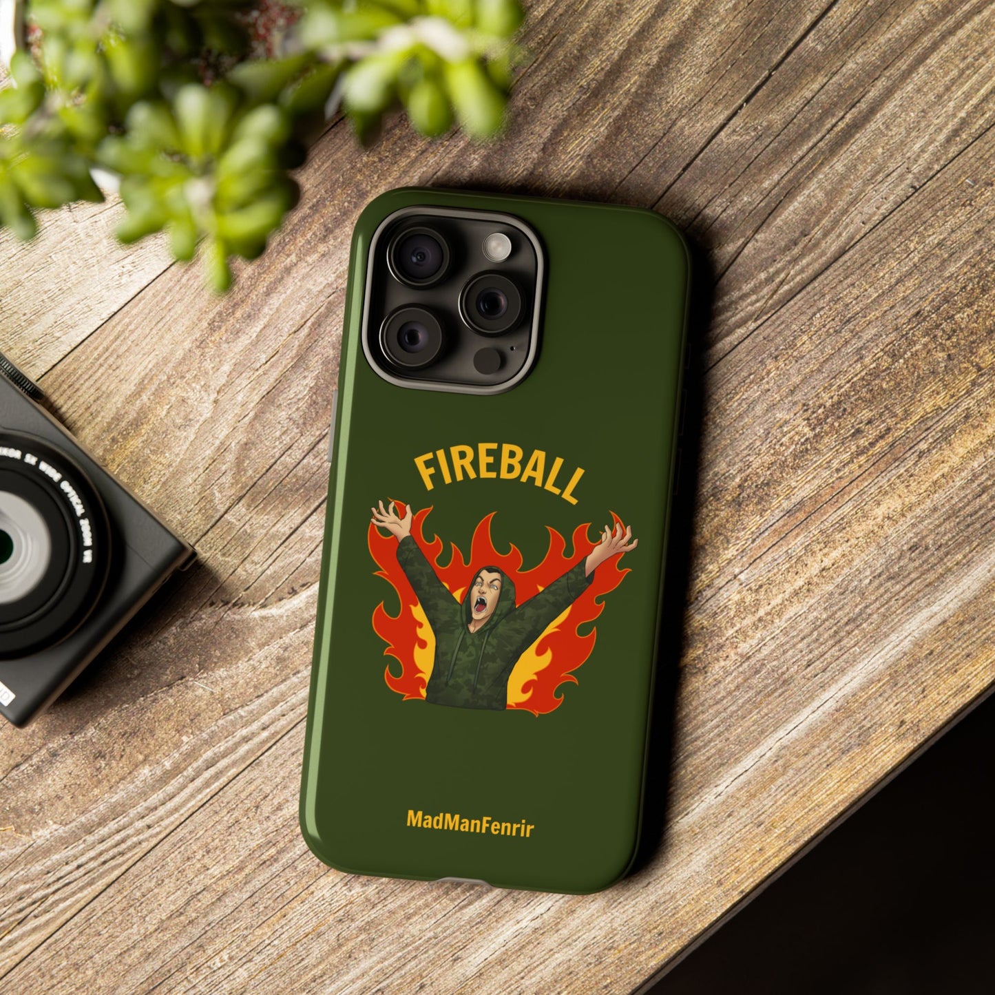 Tholdren Fireball iPhone or Galaxy Tough Phone Case