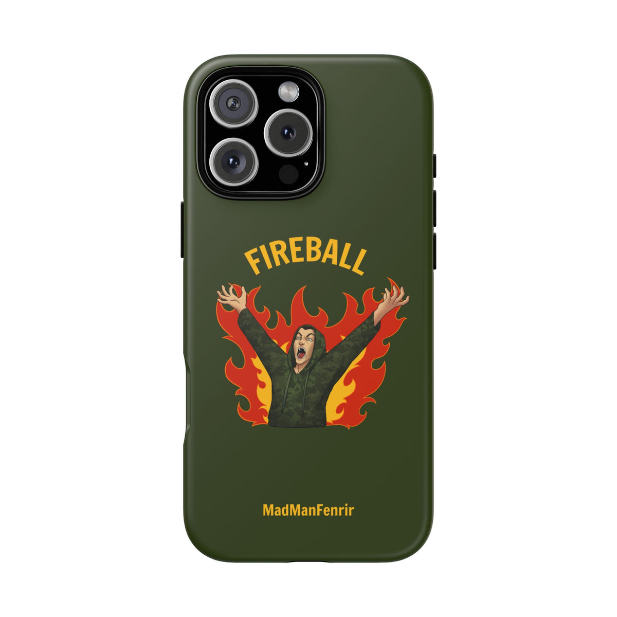 Tholdren Fireball iPhone or Galaxy Tough Phone Case