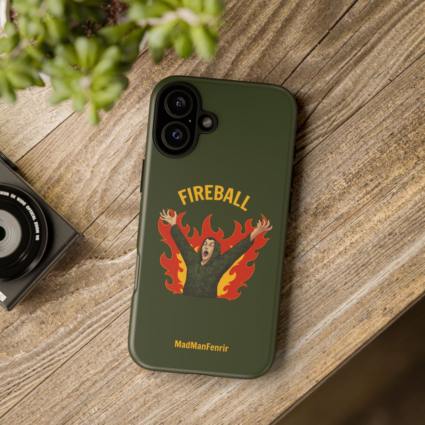 Tholdren Fireball iPhone or Galaxy Tough Phone Case