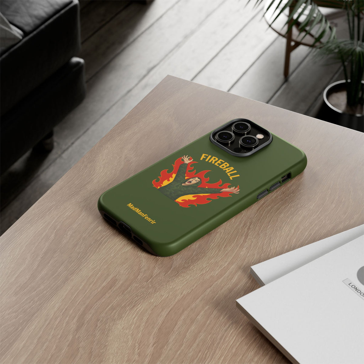 Tholdren Fireball iPhone or Galaxy Tough Phone Case