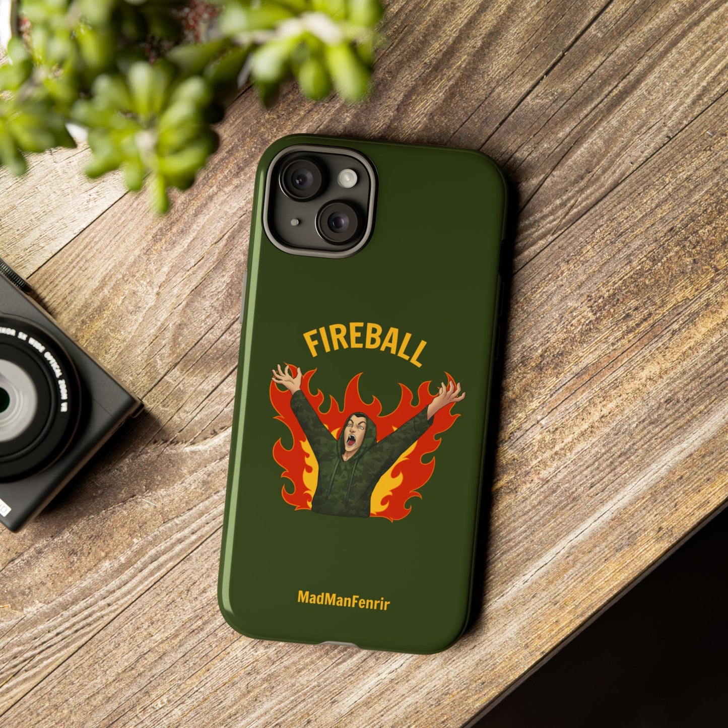 Tholdren Fireball iPhone or Galaxy Tough Phone Case