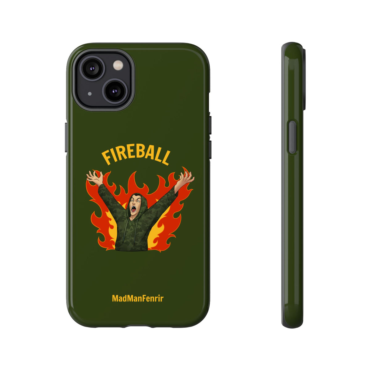 Tholdren Fireball iPhone or Galaxy Tough Phone Case