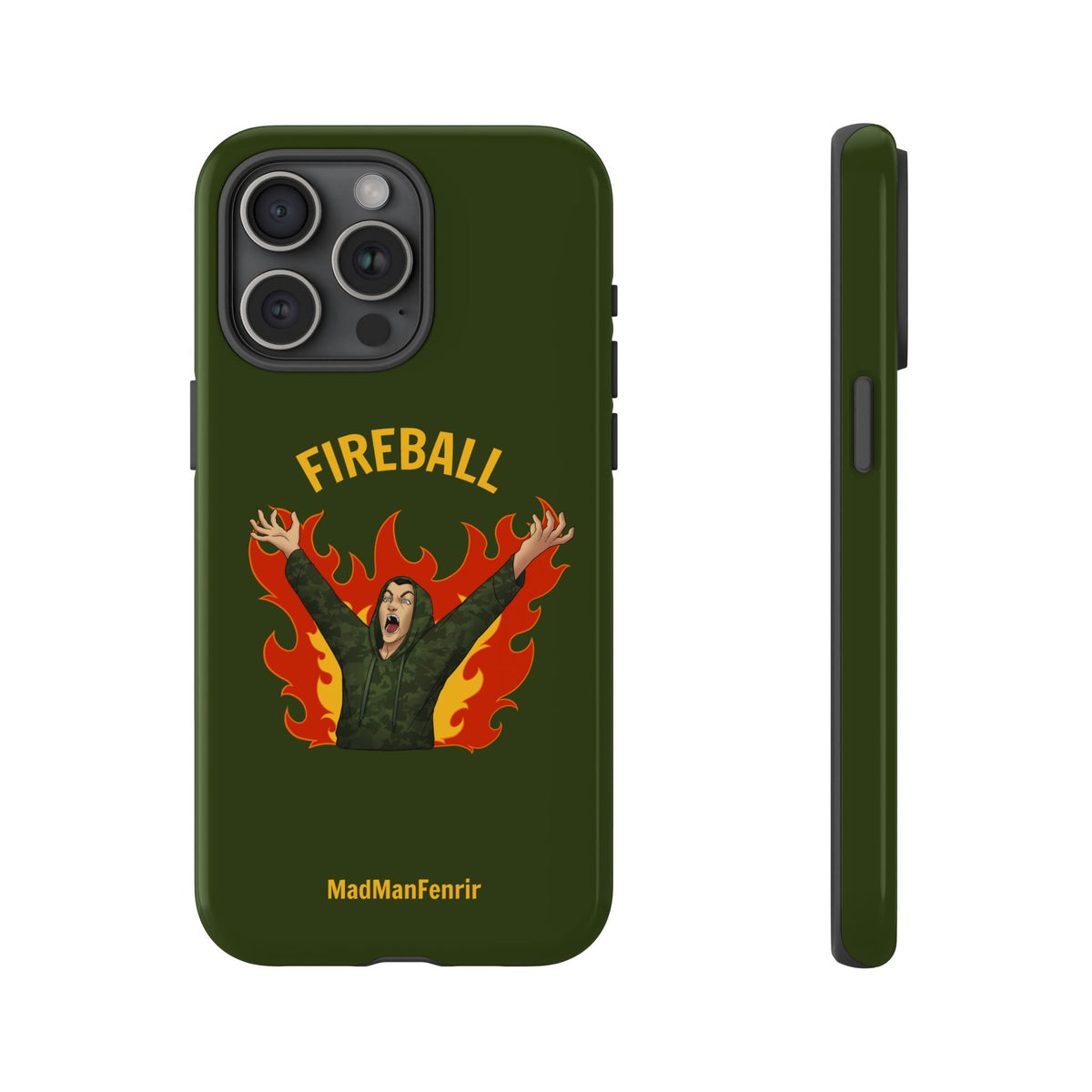 Tholdren Fireball iPhone or Galaxy Tough Phone Case