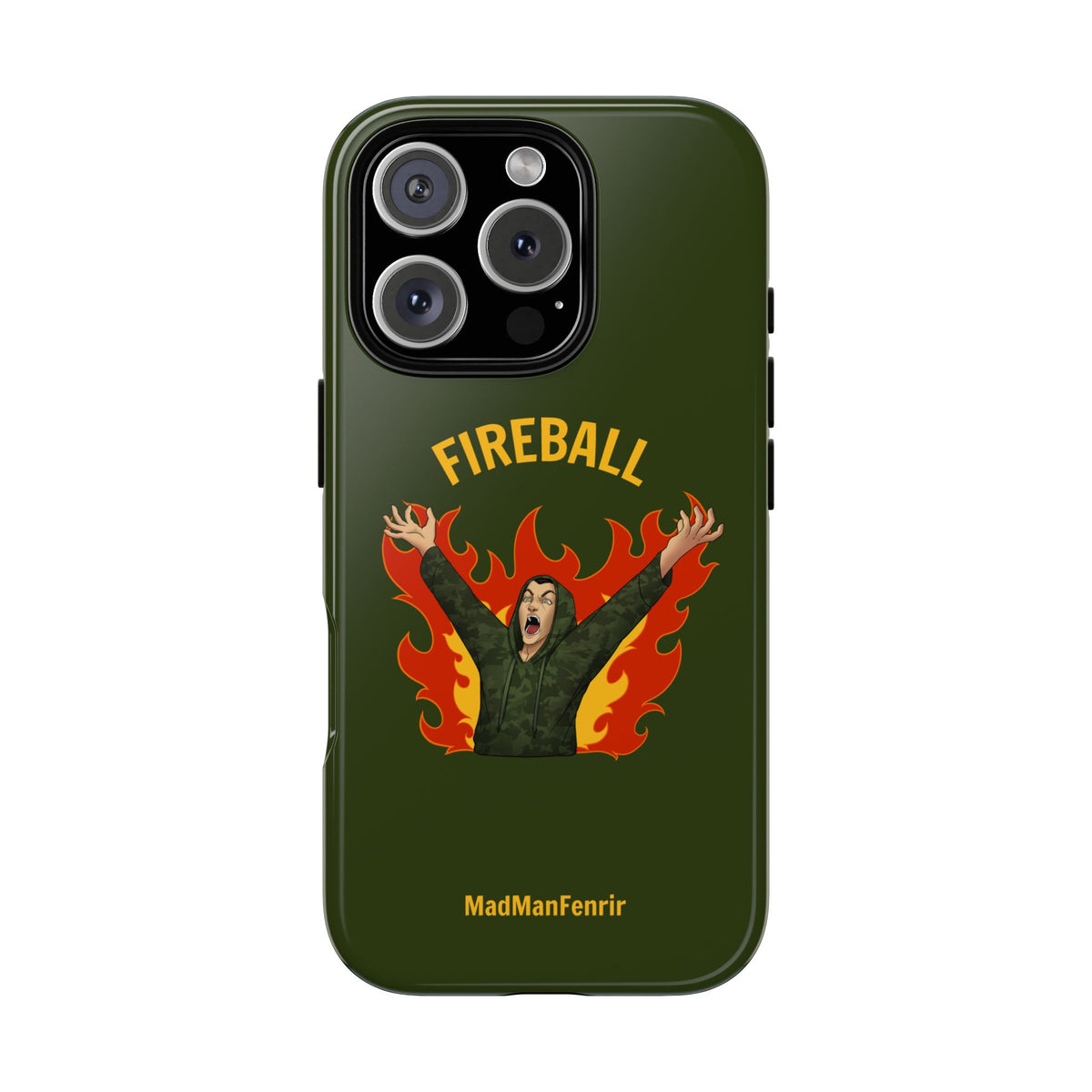 Tholdren Fireball iPhone or Galaxy Tough Phone Case