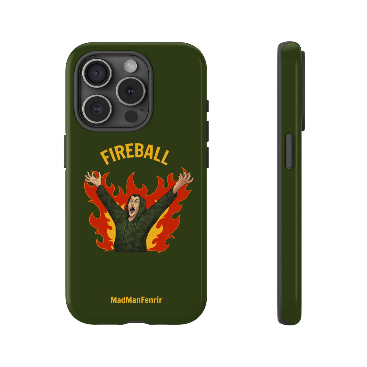 Tholdren Fireball iPhone or Galaxy Tough Phone Case