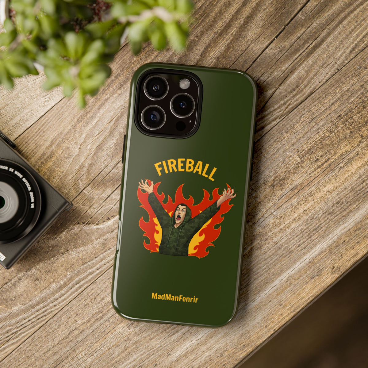 Tholdren Fireball iPhone or Galaxy Tough Phone Case