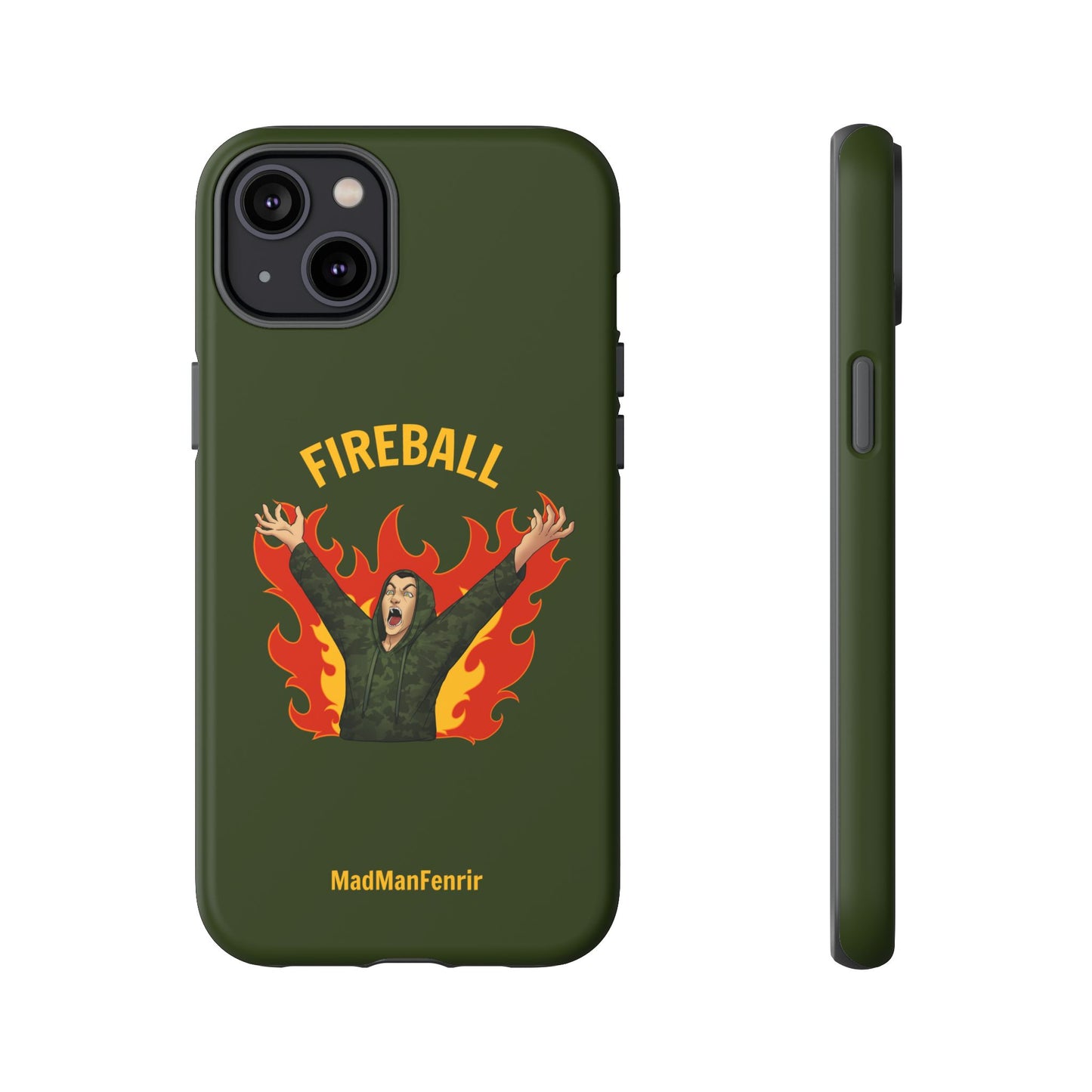 Tholdren Fireball iPhone or Galaxy Tough Phone Case