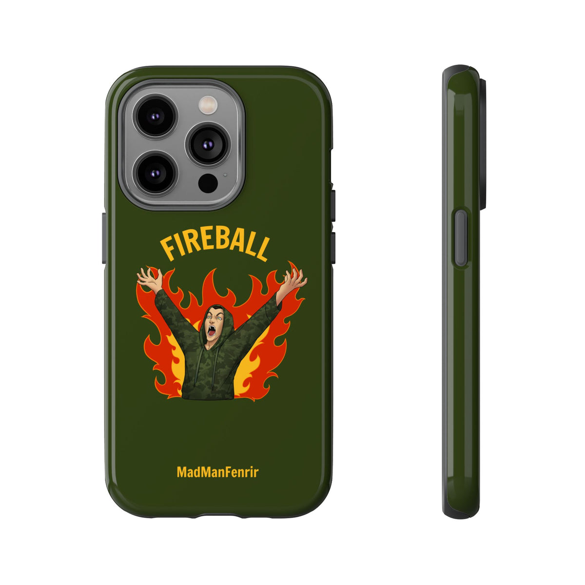 Tholdren Fireball iPhone or Galaxy Tough Phone Case