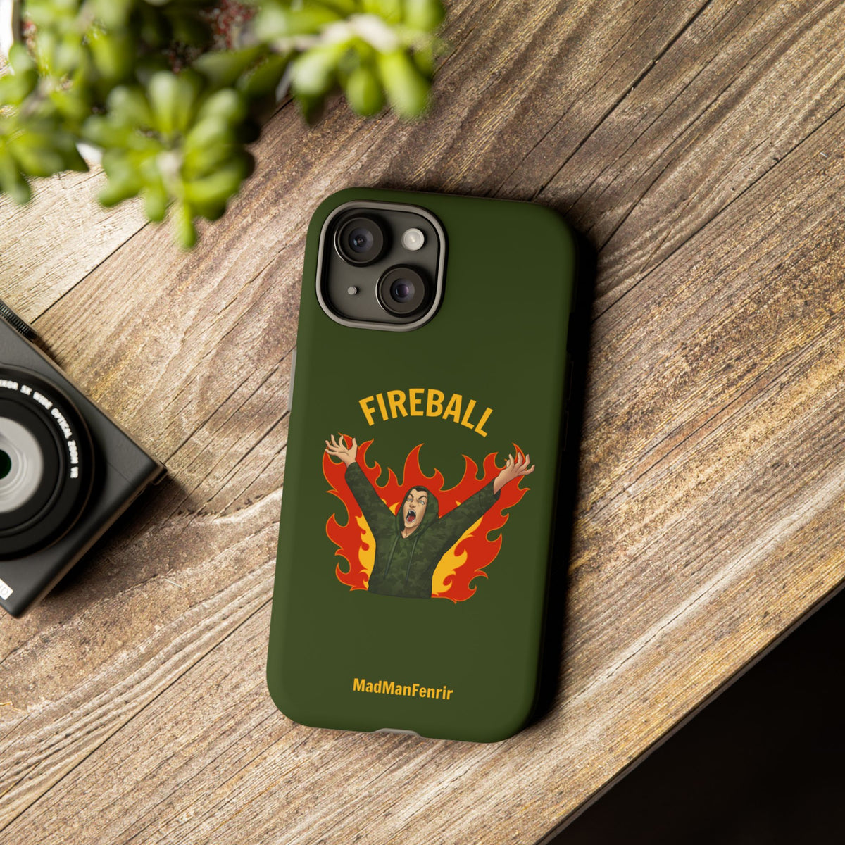 Tholdren Fireball iPhone or Galaxy Tough Phone Case