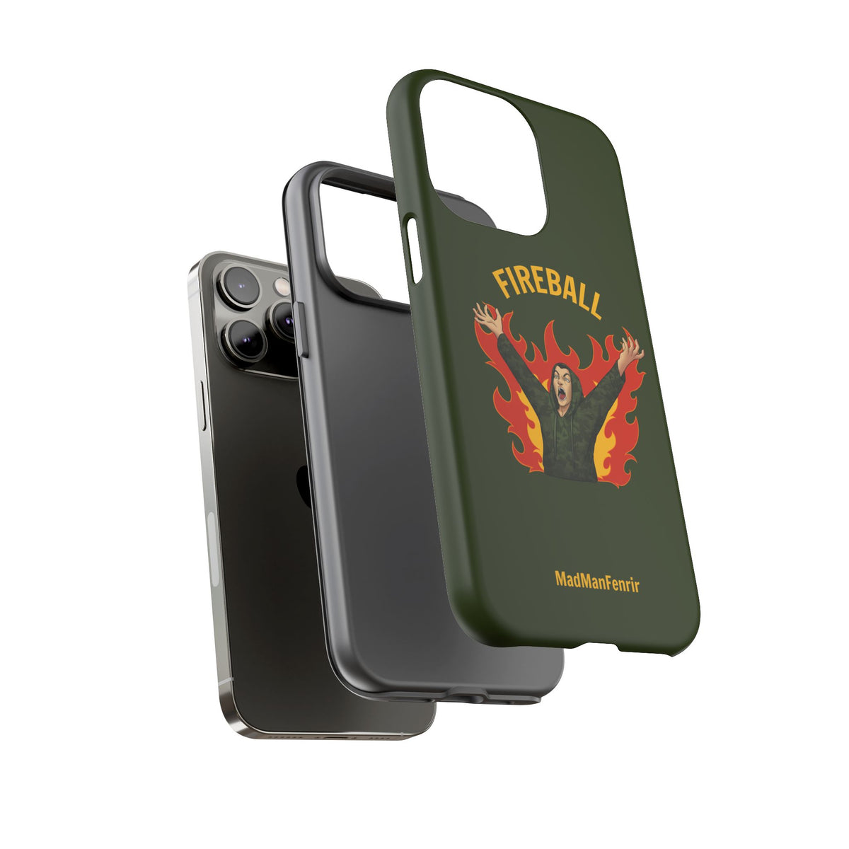 Tholdren Fireball iPhone or Galaxy Tough Phone Case