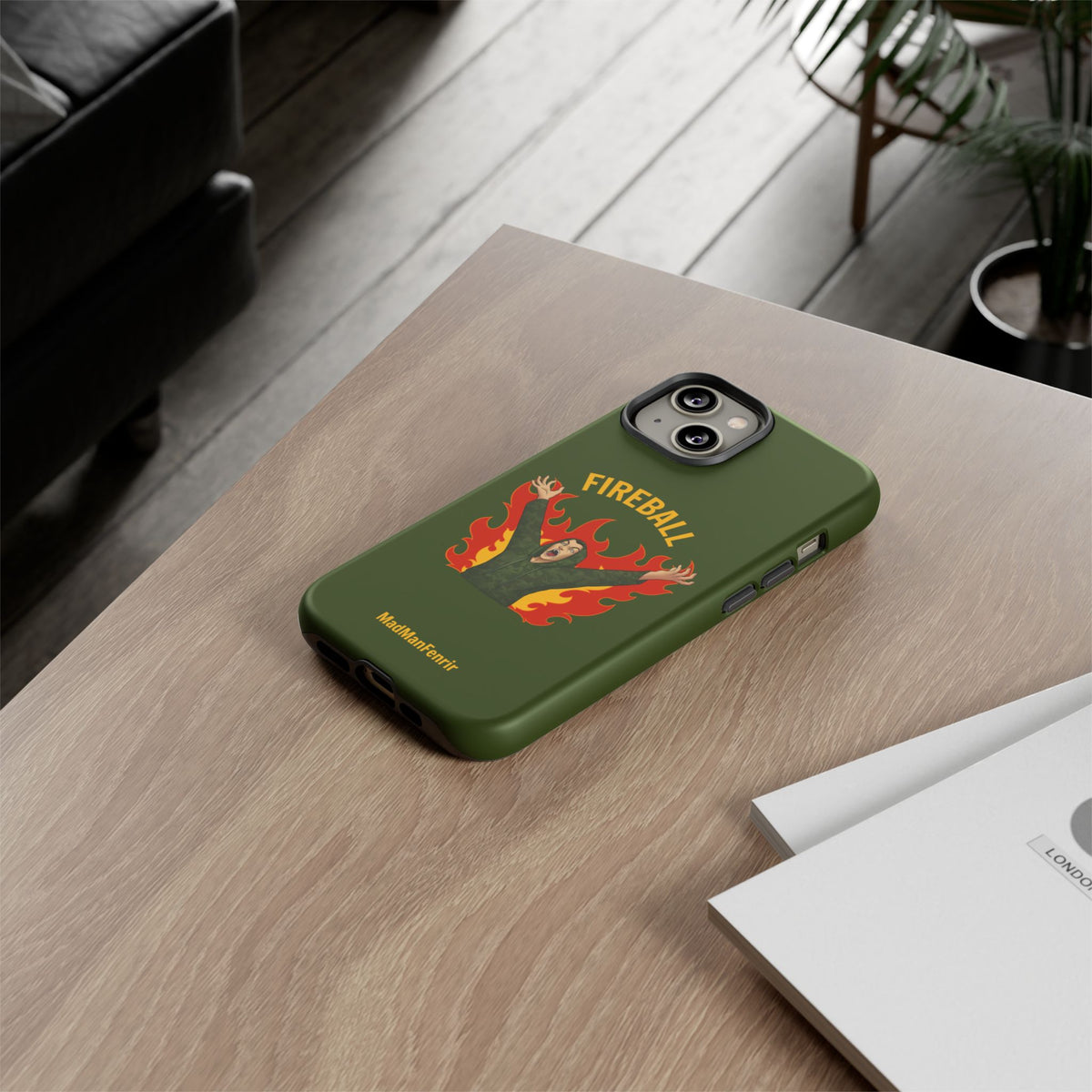 Tholdren Fireball iPhone or Galaxy Tough Phone Case