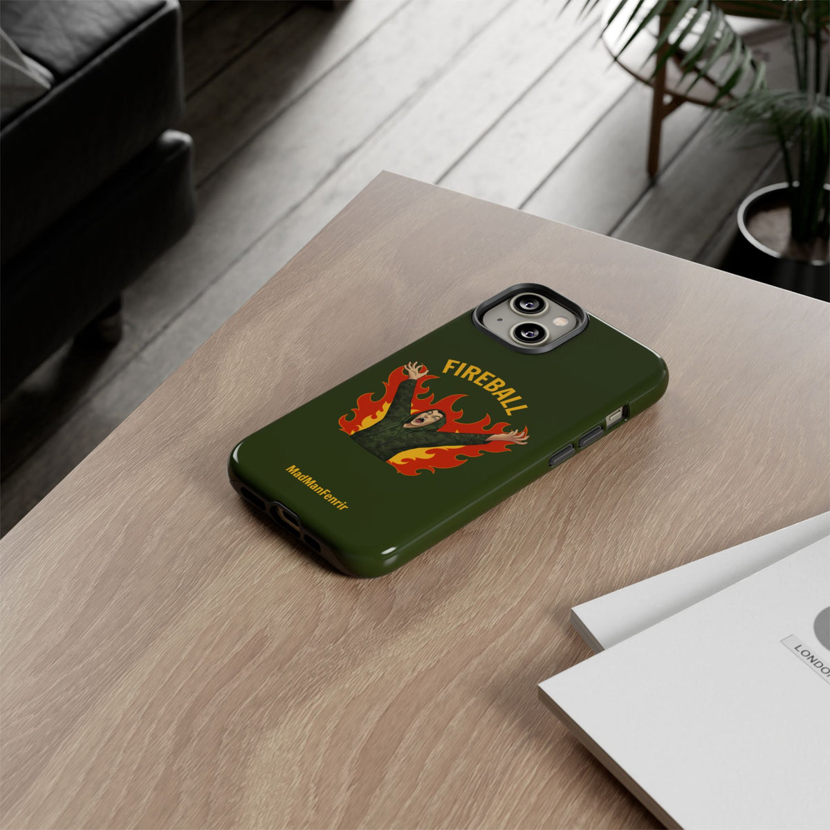 Tholdren Fireball iPhone or Galaxy Tough Phone Case